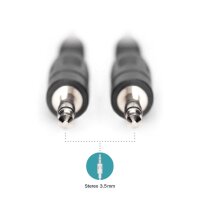 DIGITUS Cordon audio, 2 x jack 3,5 mm, 1,5 m