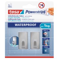 tesa Powerstrips Haken WATERPROOF Small Metall, rechteckig