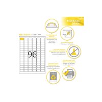 TOP STICK Universal-Etiketten, 30,5 x 16,9 mm, weiss, 100 Bl.