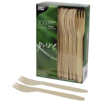 PAPSTAR Fourchette en bois pure, longueur: 165 mm, par 500