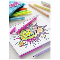 FABER-CASTELL Feutres GRIP fluo + pastel, étui de 10