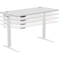 Fellowes Schreibtischgestell Levado, Gestellfarbe: silber