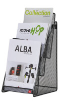 ALBA Porte-brochures de table MESHPREZA5, A5 portrait,noir