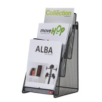 ALBA Porte-brochures de table MESHPREZA5, A5 portrait,noir