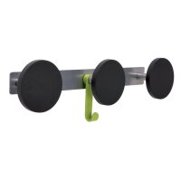 ALBA Wandgarderobe "S3", 3 Haken, grau schwarz