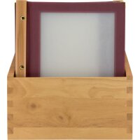 Securit Protège-menus WOOD, A4, en boîte de...