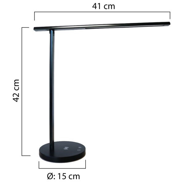 UNiLUX LED-Tischleuchte DIVA, dimmbar, schwarz