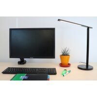 UNiLUX Lampe de bureau à LED DIVA, dimmable, noir