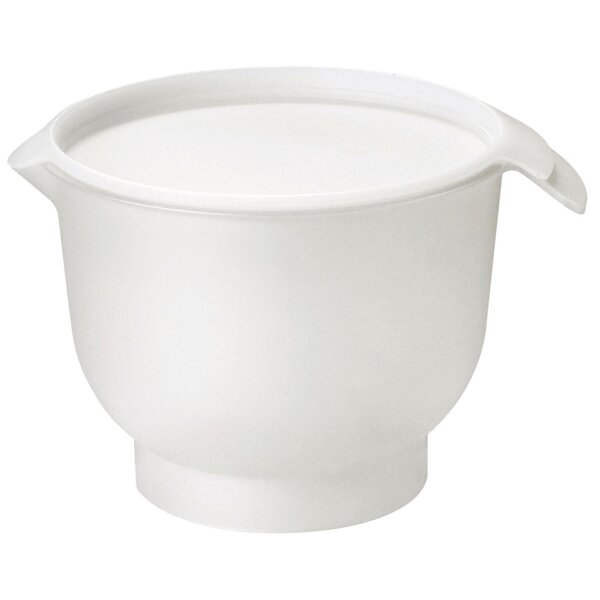 GastroMax R&uuml;hrsch&uuml;ssel mit Deckel, 3,0 Liter, weiss