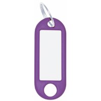 WEDO Porte-clés avec anneau, diamètre : 18 mm, bleu