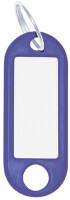 WEDO Porte-clés avec anneau, diamètre : 18 mm, bleu