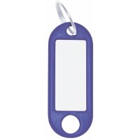 WEDO Porte-clés avec anneau, diamètre : 18 mm, bleu