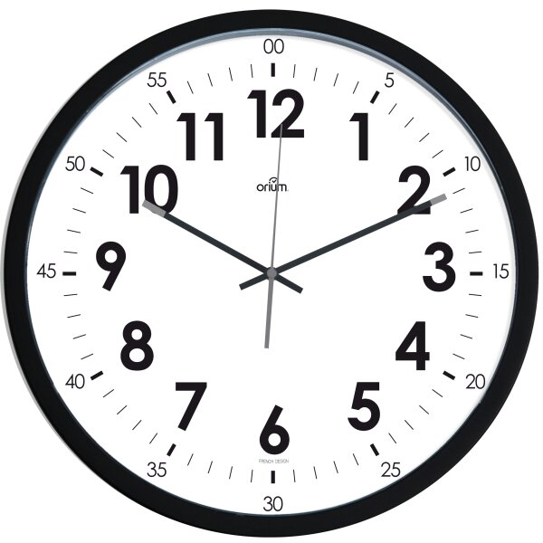 CEP Orium Wanduhr, Quarzuhr, schwarz