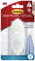 3M Command Crochet pour salle de bain, plastique, blanc