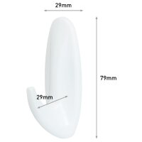 3M Command Crochet design, plastique, taille: S, blanc