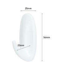 3M Command Crochet design, plastique, taille: S, blanc