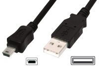 DIGITUS USB 2.0 Anschlusskabel, USB-A - Mini USB-B, 1,0 m