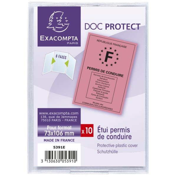 EXACOMPTA Ausweish&uuml;lle, 3-fach, PVC, 0,20 mm