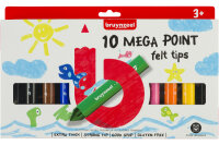 BRUYNZEEL Fasermalerset Kids Mega Point 60122002 10 Farben