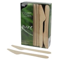 PAPSTAR Couteau en bois pure, longueur: 165 mm, par 500