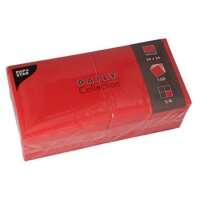 PAPSTAR Serviette cocktail, 240 x 240 mm, 3 couches, rouge
