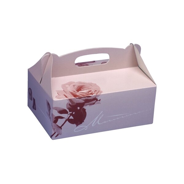 PAPSTAR Boîte carton à gâteau avec poignée, 200 x 130 x 90mm