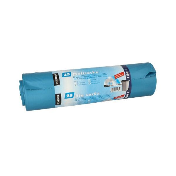 STARPAK Sac poubelle LDPE, 240 litres, bleu