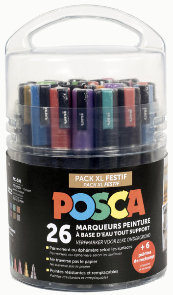 POSCA Marqueur à pigment Pack XL Classique, set de 26