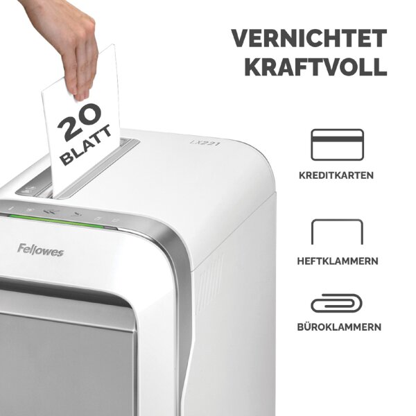 Fellowes Aktenvernichter Powershred LX221, schwarz