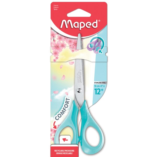 Maped Ciseaux sensoft 3D pastel, pointu, longueur: 160 mm