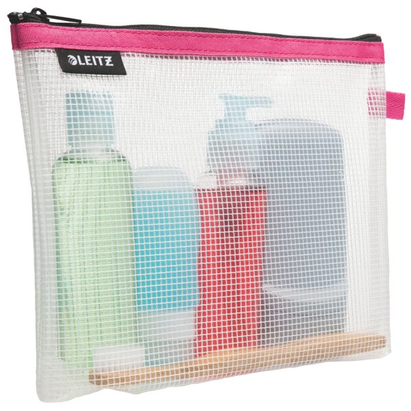 LEITZ Kosmetiktasche WOW Traveller, transparent blau