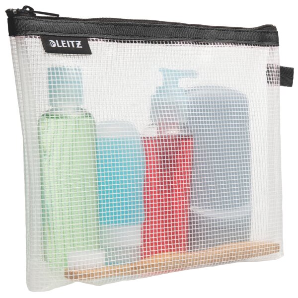 LEITZ Kosmetiktasche WOW Traveller, transparent blau