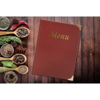 Securit Protège-menus BASIC, A4, bordeaux