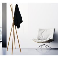 UNiLUX Garderobenständer TIPY, 4 Haken, Bambus