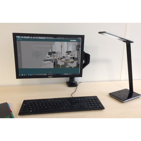 UNiLUX Lampe de bureau à LED LINKA, dimmable, noir