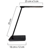 UNiLUX Lampe de bureau à LED LINKA, dimmable, noir