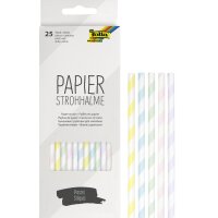 folia Paille en papier PASTEL STRIPES, longueur : 200 mm