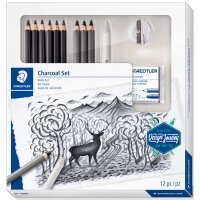 STAEDTLER Kit de dessin/ de fusains Charcoal Design Journey
