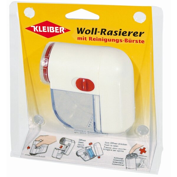 KLEIBER Mini-Fusselrasierer, kabellos, weiss rot
