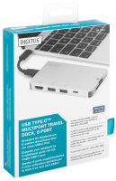 DIGITUS USB 3.0 Multiportadapter, 6-Port, silber