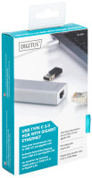 DIGITUS USB 3.0 Hub Super Speed, 3-Port + Ethernet