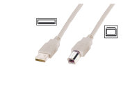 DIGITUS Câble de raccordement USB, USB-A - USB-B mâle, 1,8 m