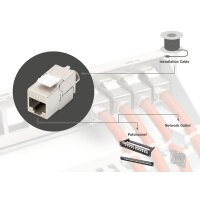 DIGITUS Keystone Modul, Kat. 6A, geschirmt, grau