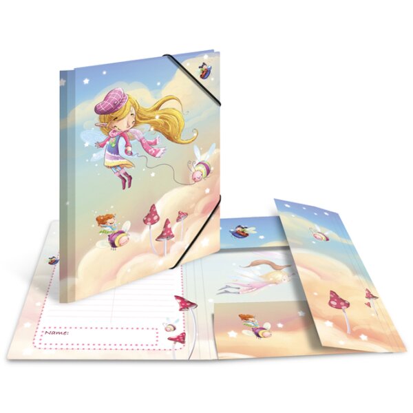 HERMA Eckspannermappe "Frieda & Friends", Karton, DIN A4