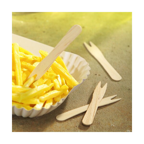 PAPSTAR Fourchette à frites pure, longueur: 121 mm