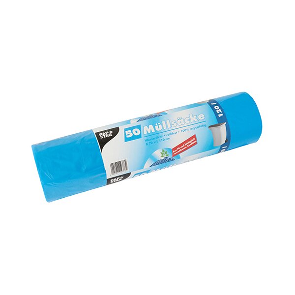 STARPAK Sac poubelle HDPE, 120 litres, bleu