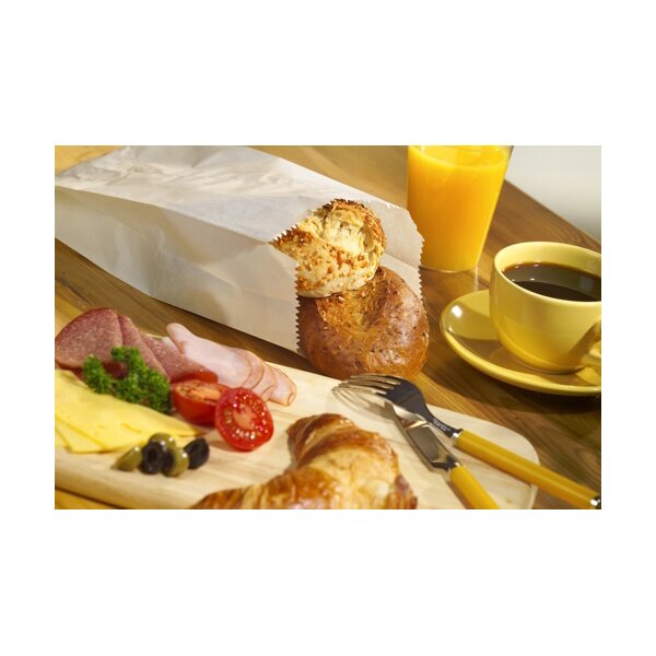 PAPSTAR Sachet à soufflet en papier, blanc