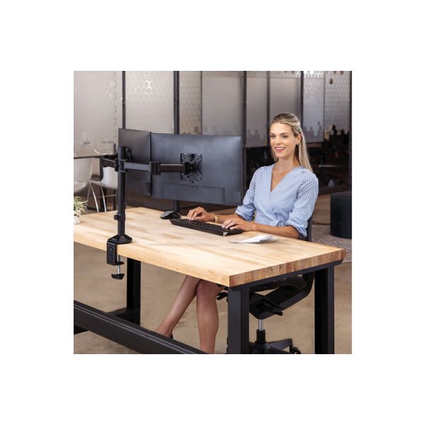 FELLOWES Reflex Doppel Monitorarm 8502601 schwarz