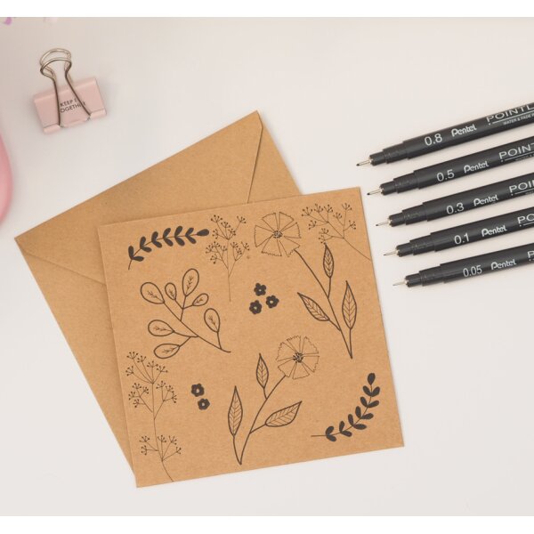 PentelArts Permanent Fineliner Pointliner, schwarz, 0,3 mm