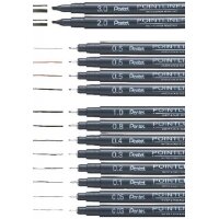 PentelArts Permanent Fineliner Pointliner, schwarz, 0,3 mm